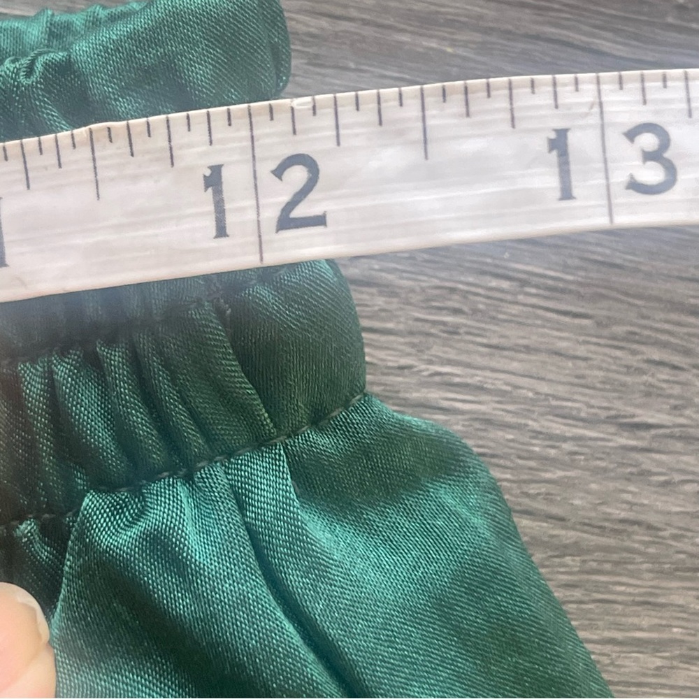 Vintage 90s Emerald Green/Gold Nylon Windbreaker Suit Women's Size Small Sporty - Picture 14 of 16